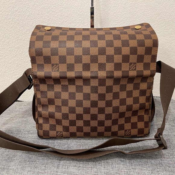 11. Louis Vuitton Brown Naviglio Damier Canvas Crossbody Bag - Picture 11 of 15